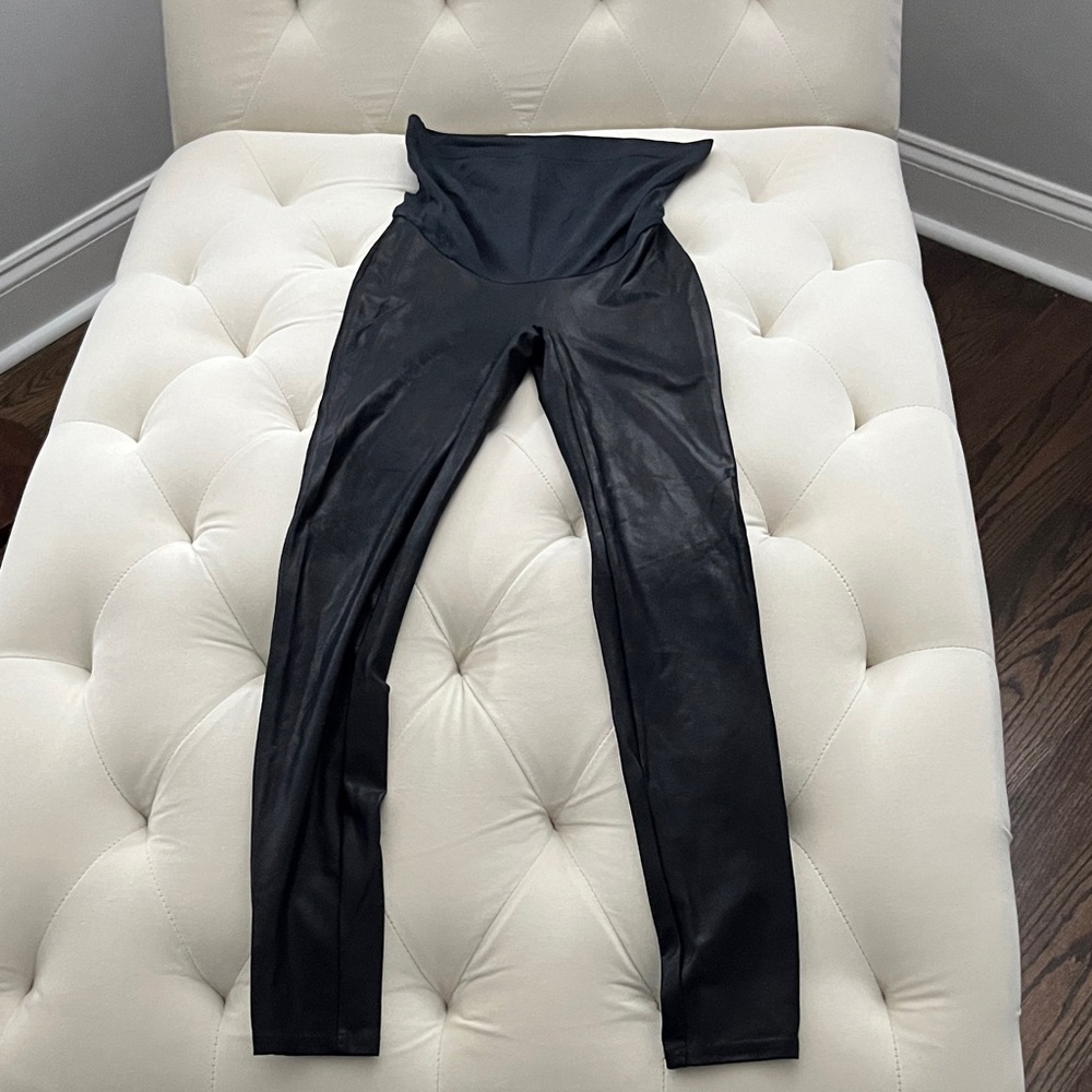 SPANX Faux Leather Maternity Leggings